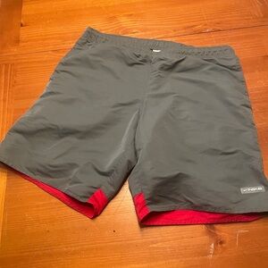Nike Charcoal and Crimson Sports Shorts